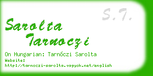 sarolta tarnoczi business card